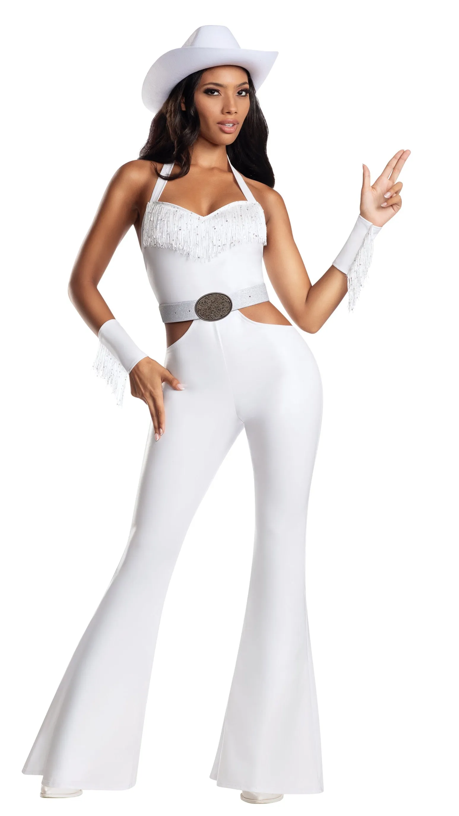 Sexy Queen Bey White Western Cowgirl Icon Costume