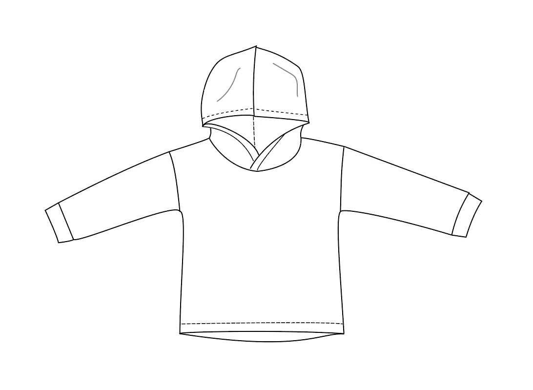 Slouchy sleeves hoodie