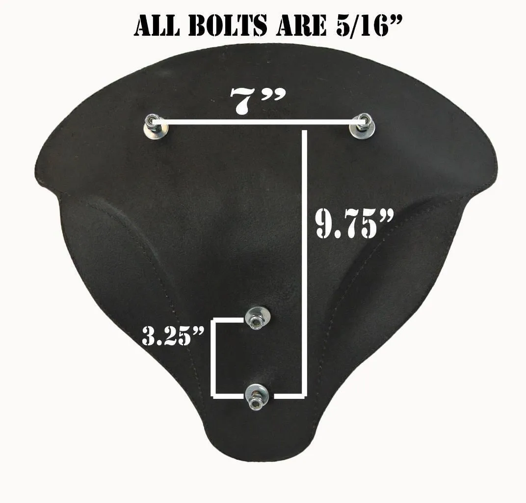 Spring Solo Tractor Seat Harley Touring Indian Chief 17x16 black Diamond Leather