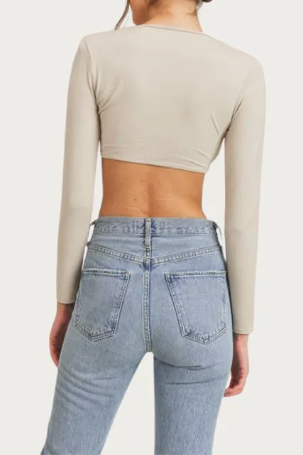 STRONG-SHOULDER CUTOUT BODYSUIT