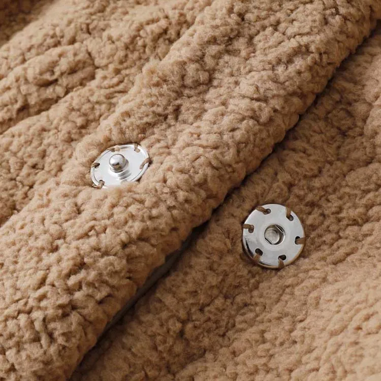 Stunncal Long-Sleeved Lapel Plush Jacket(7 colors)