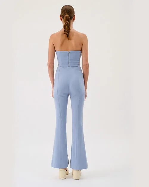 SUBOO | Remi Flared Pants | Blue