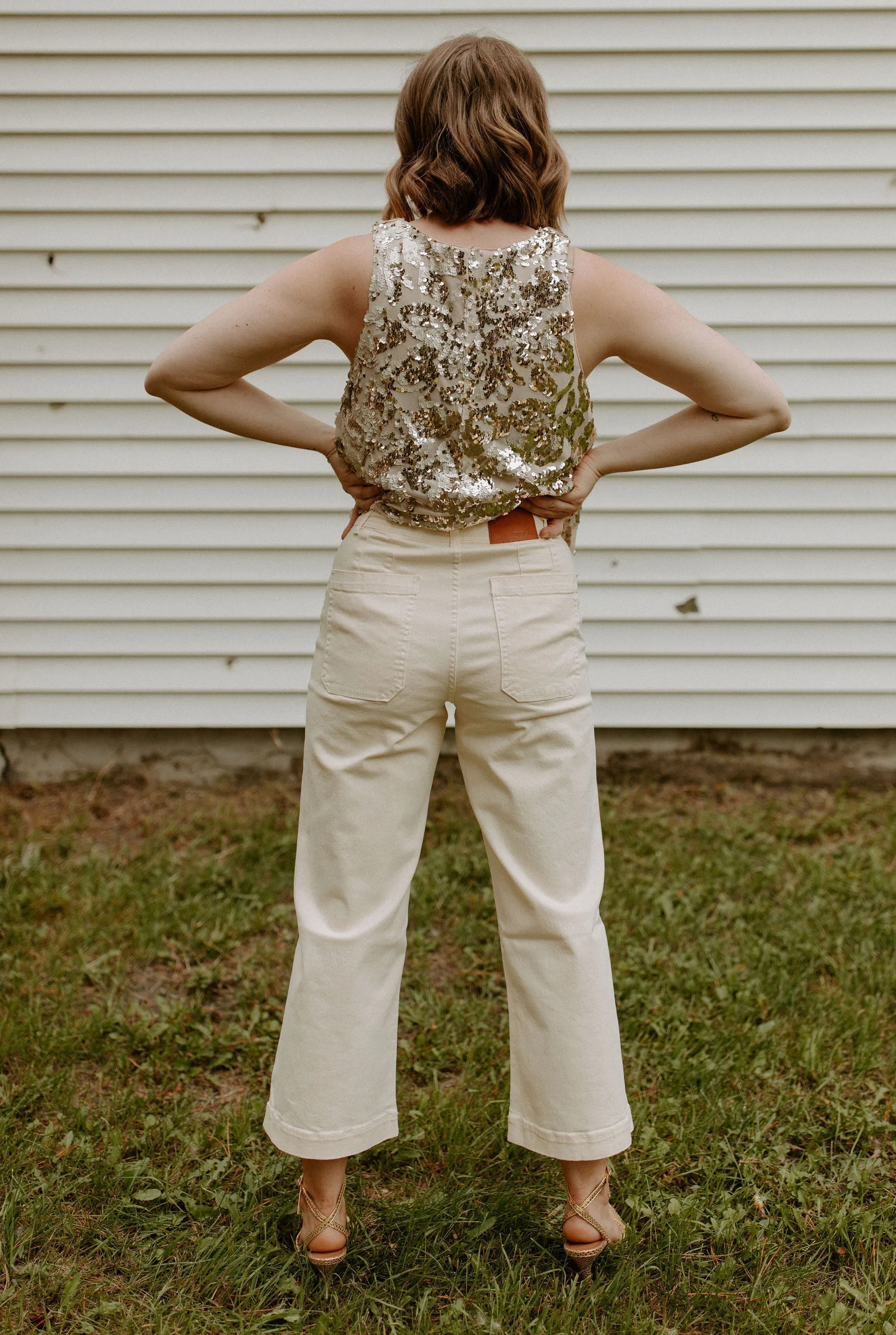 The Gemma High Waist Mod Sailor - Stone