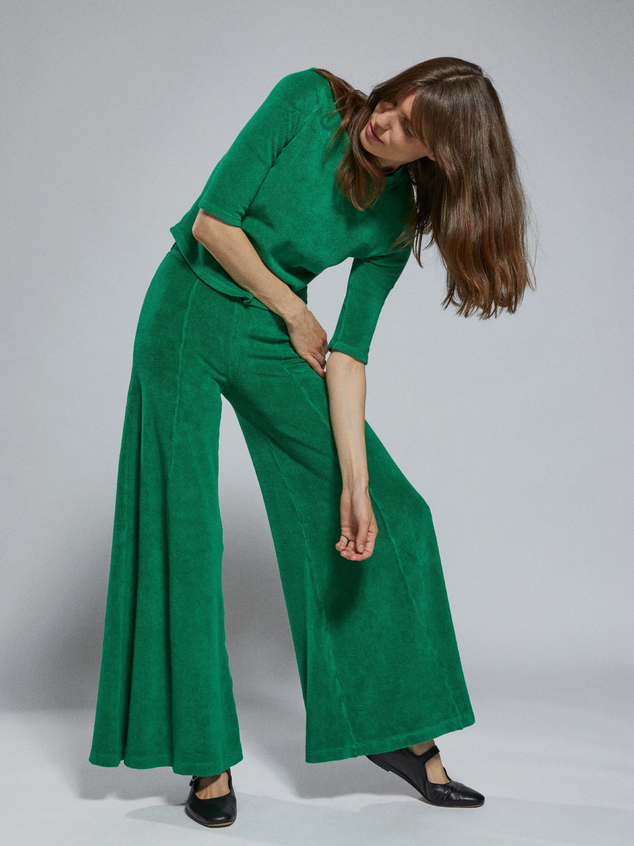 The Megalo Palazzo Pants in Terry