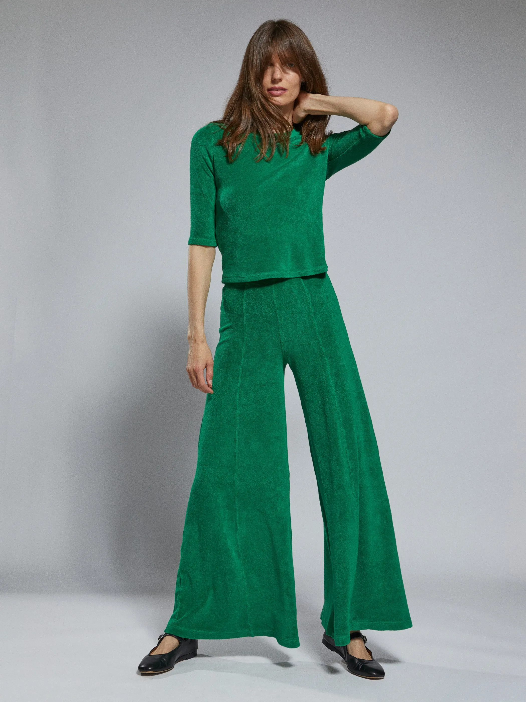 The Megalo Palazzo Pants in Terry