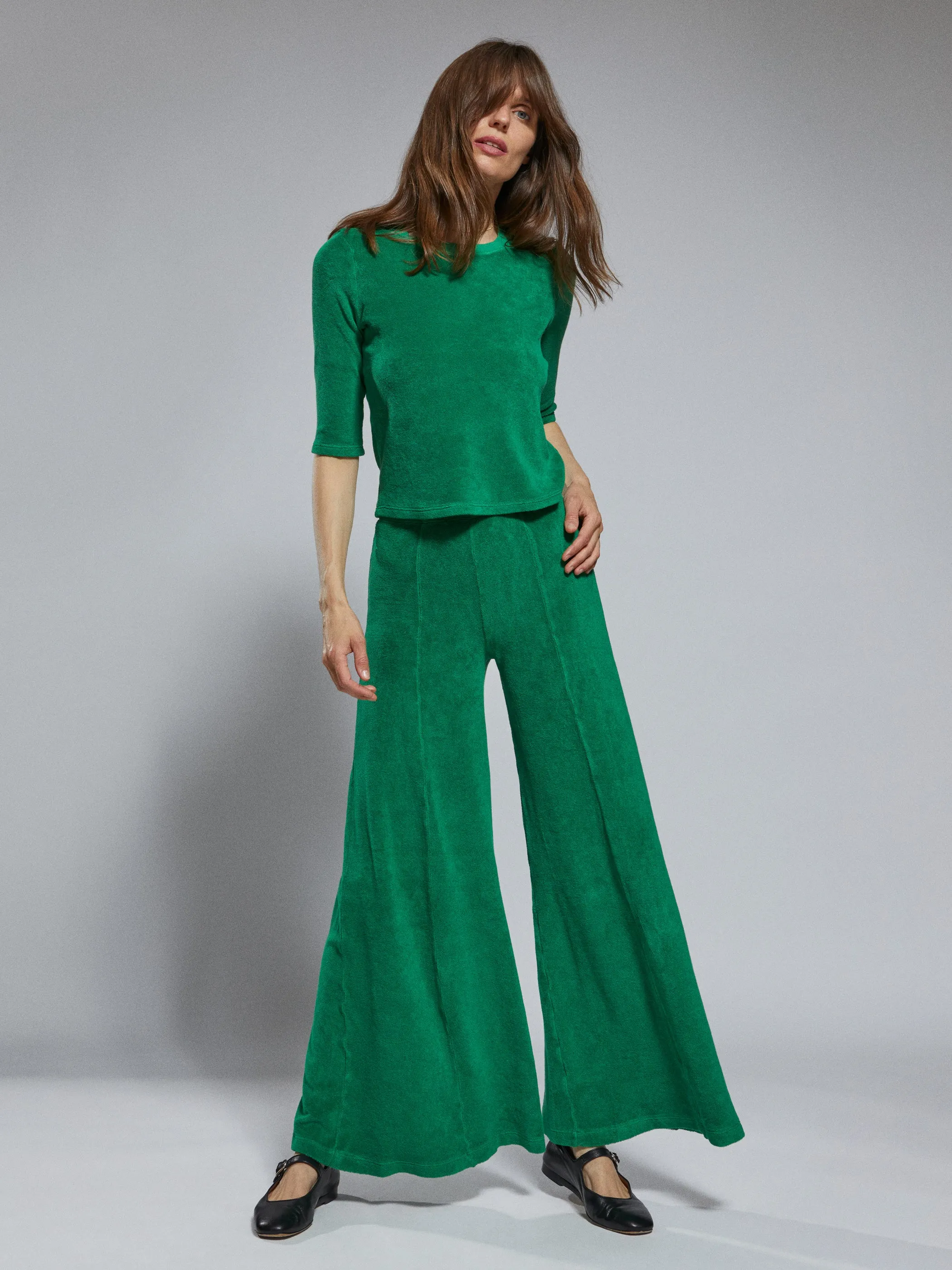 The Megalo Palazzo Pants in Terry