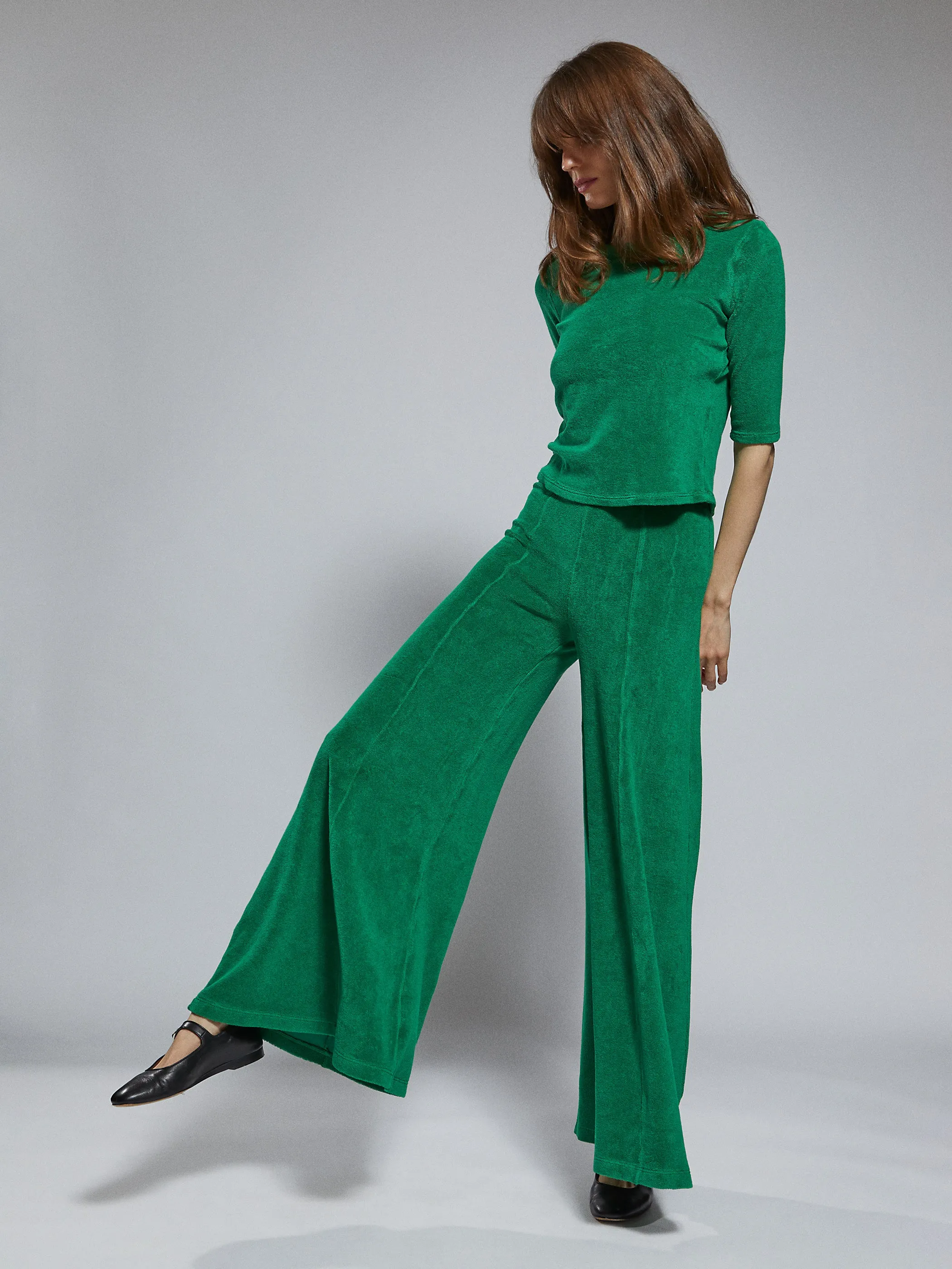 The Megalo Palazzo Pants in Terry