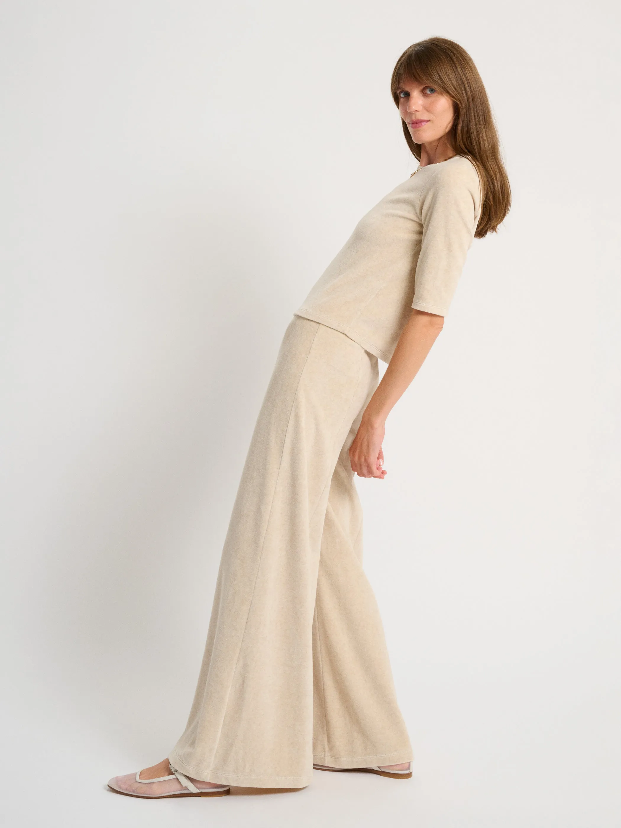 The Megalo Palazzo Pants in Velour