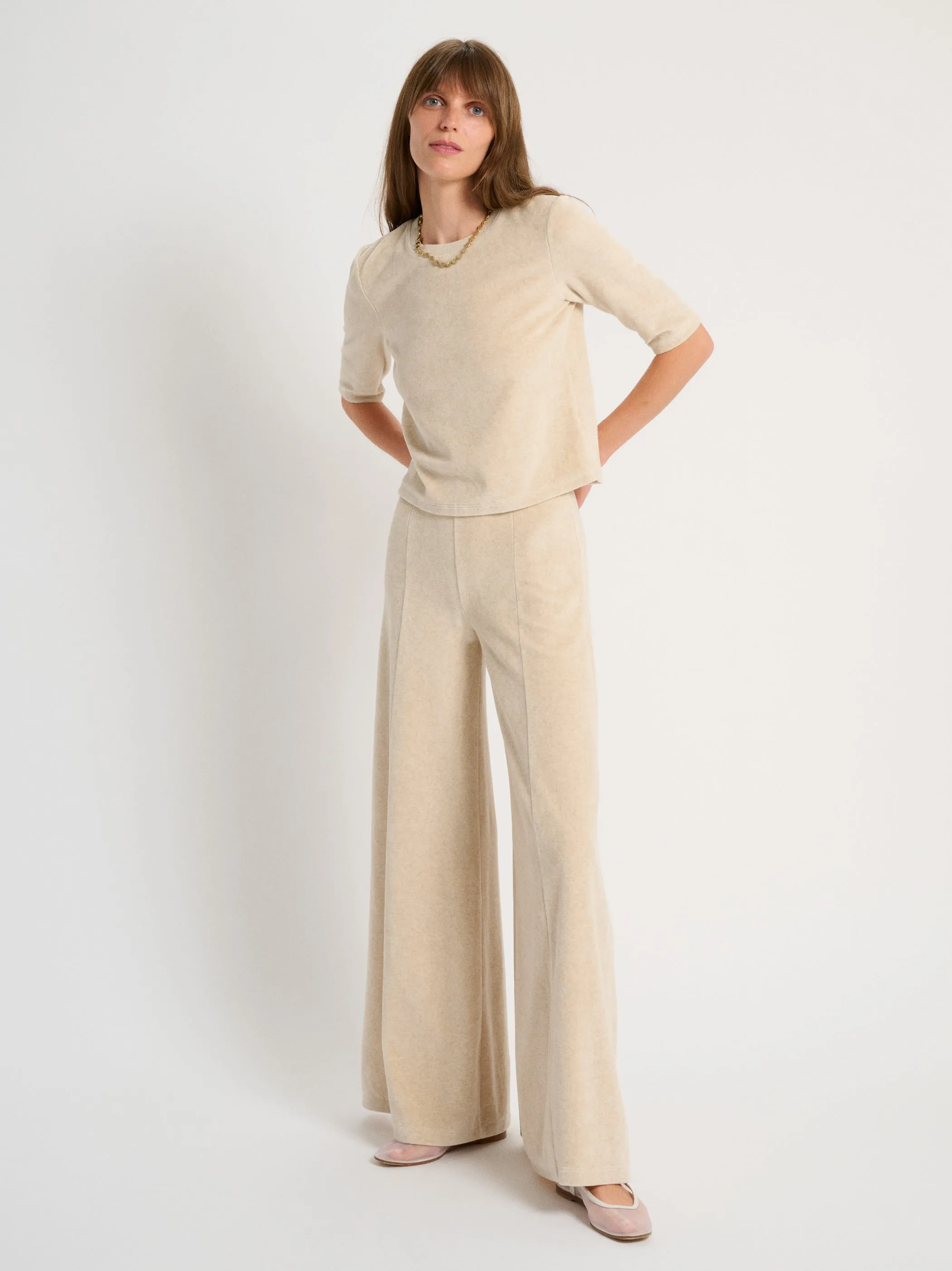 The Megalo Palazzo Pants in Velour