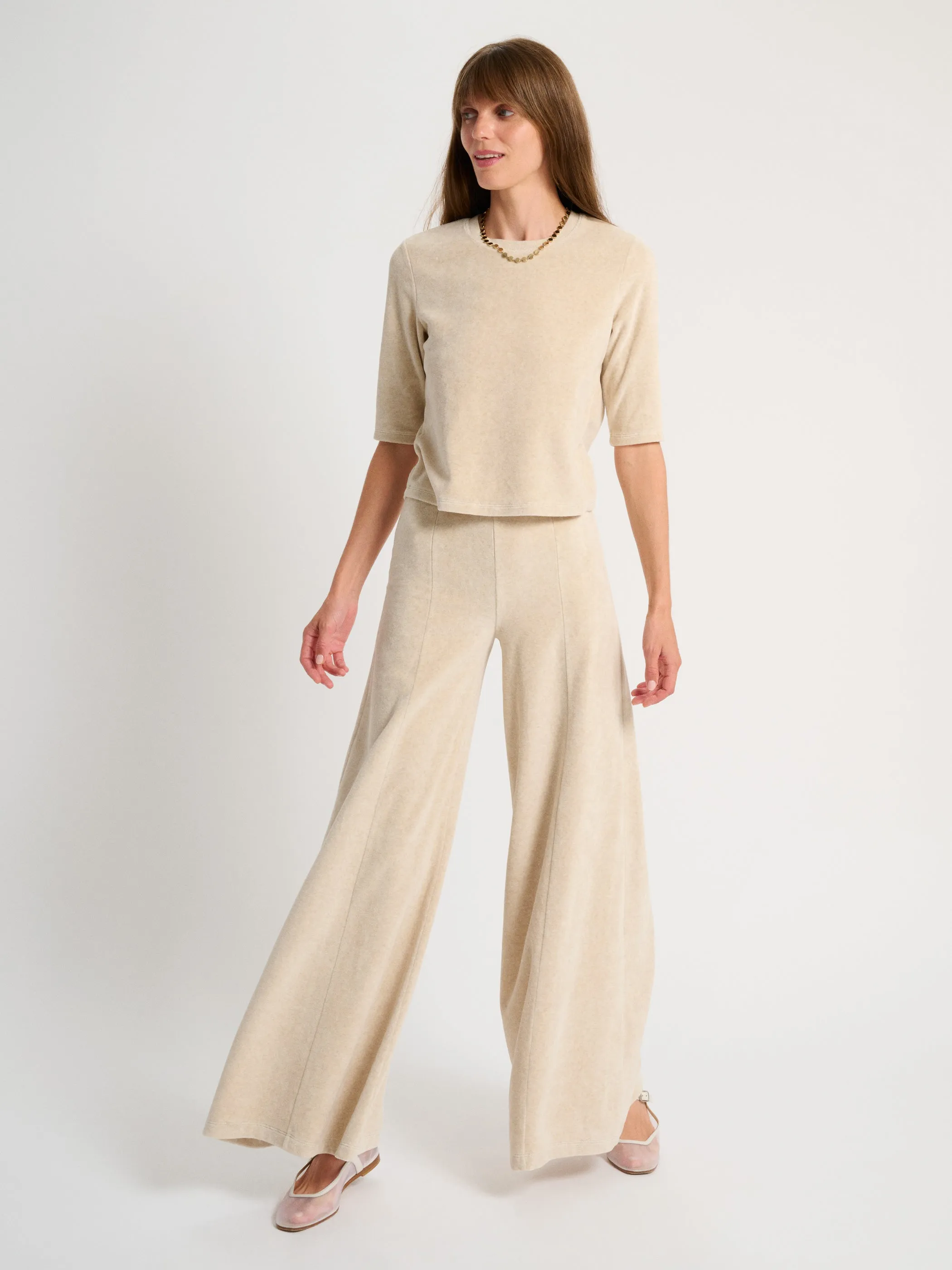 The Megalo Palazzo Pants in Velour