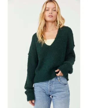 Theo V Neck Deepest Spruce