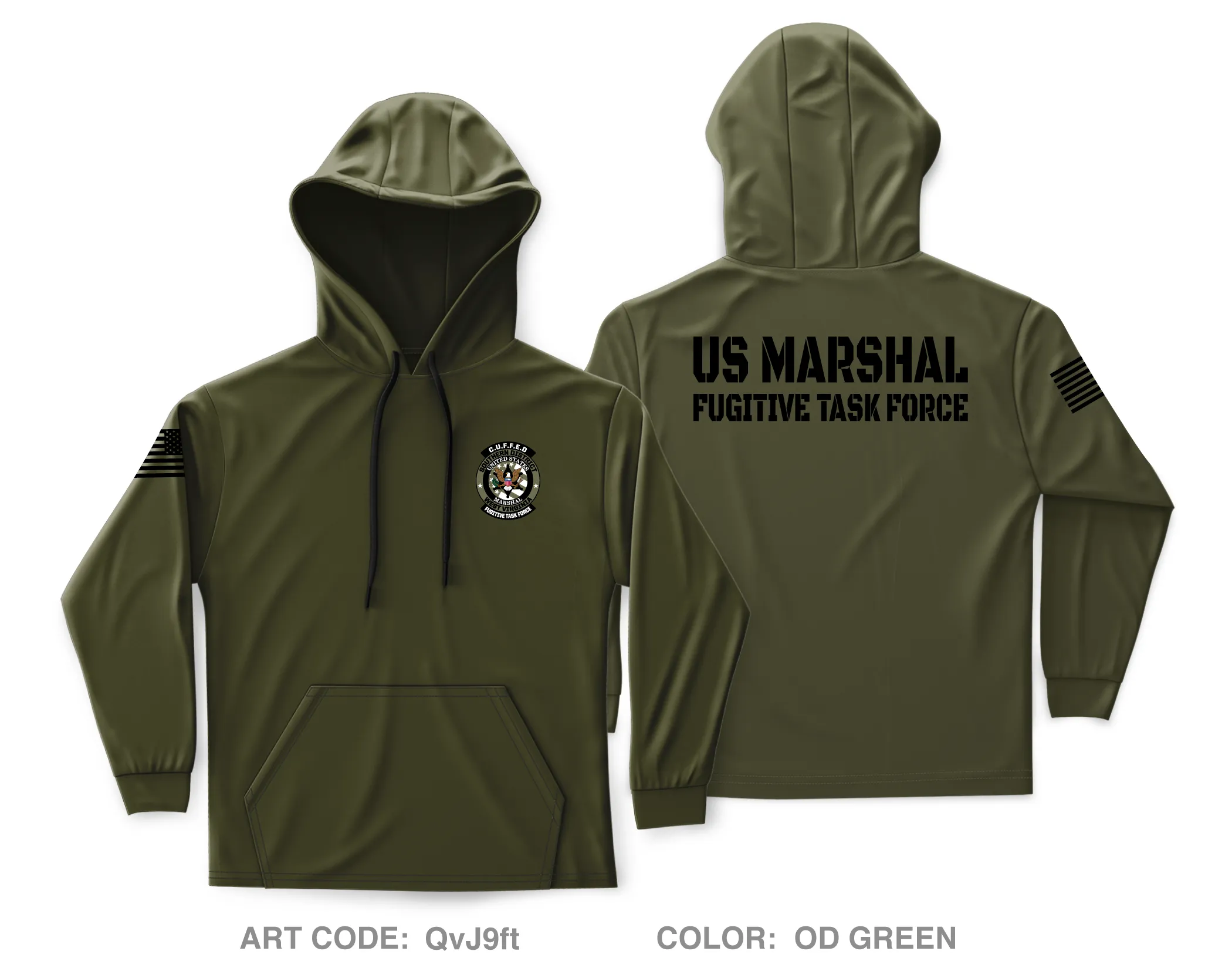 USMS CUFFED Core Men's Hooded Performance Sweatshirt - QvJ9ft