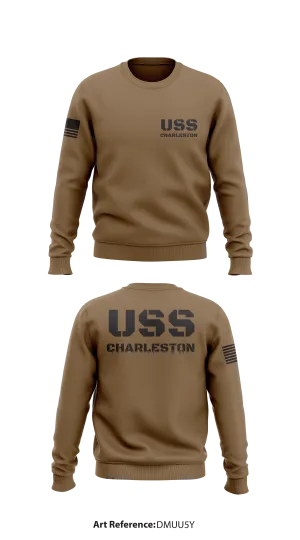USS CHARLESTON  Store 1 Core Men's Crewneck Performance Sweatshirt - DMUu5y