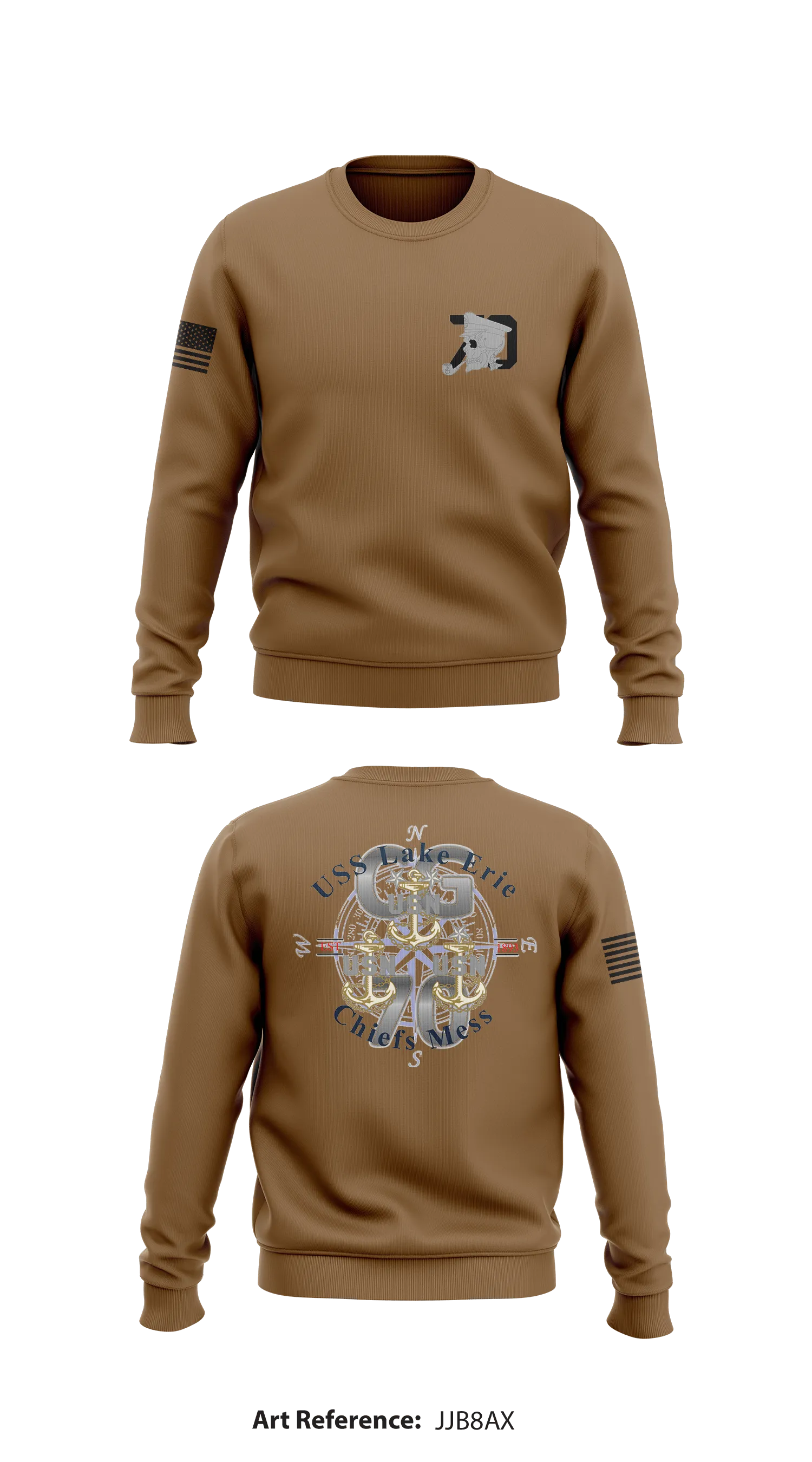 USS LAKE ERIE CG 70 Store 1 Core Men's Crewneck Performance Sweatshirt - jjb8AX