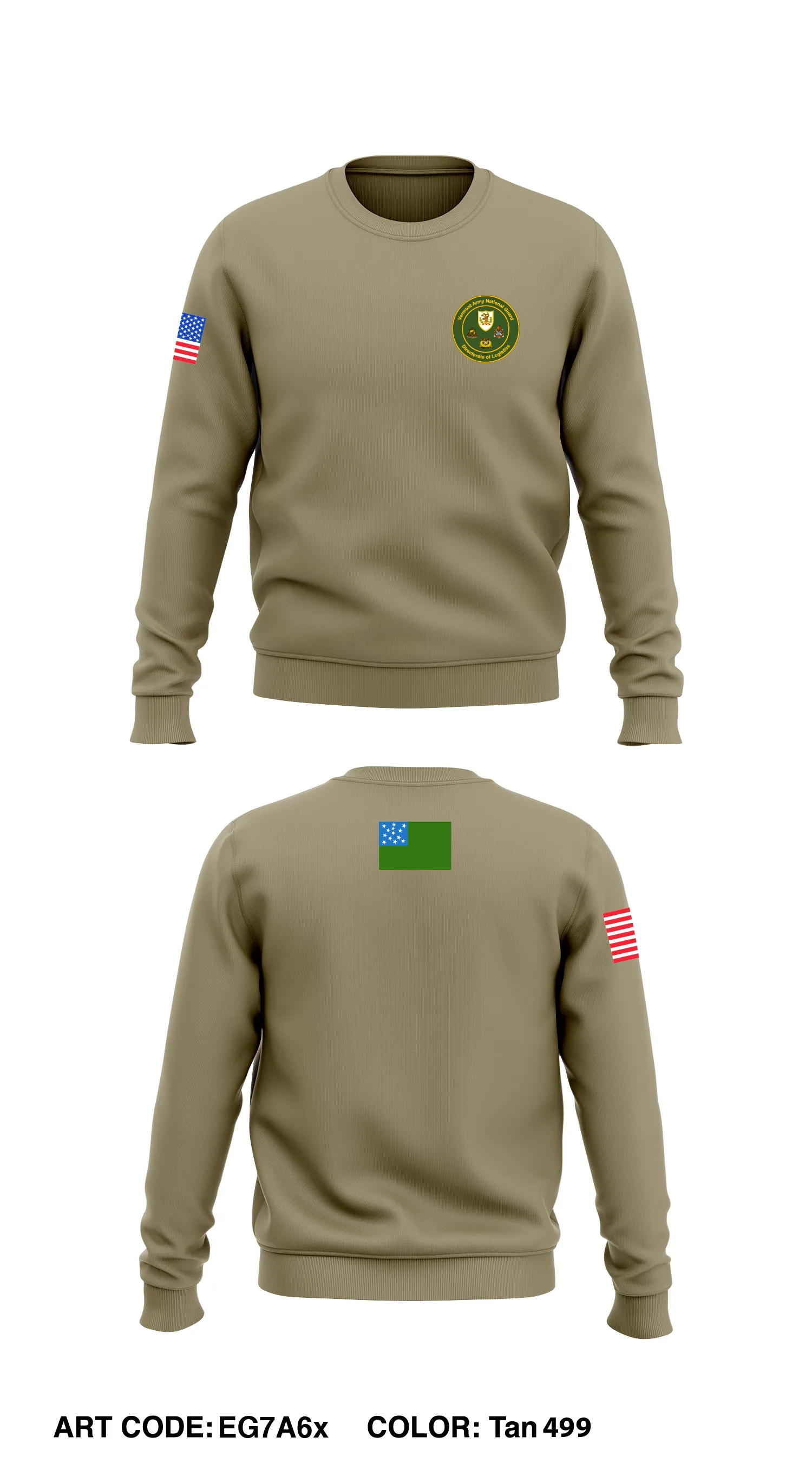 Vermont ARNG G4 Core Men's Crewneck Performance Sweatshirt - EG7A6x