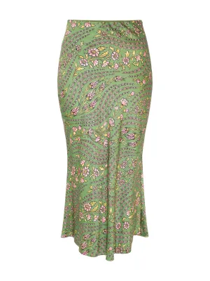 Veronica Beard Clover Skirt in Lemongrass Multi