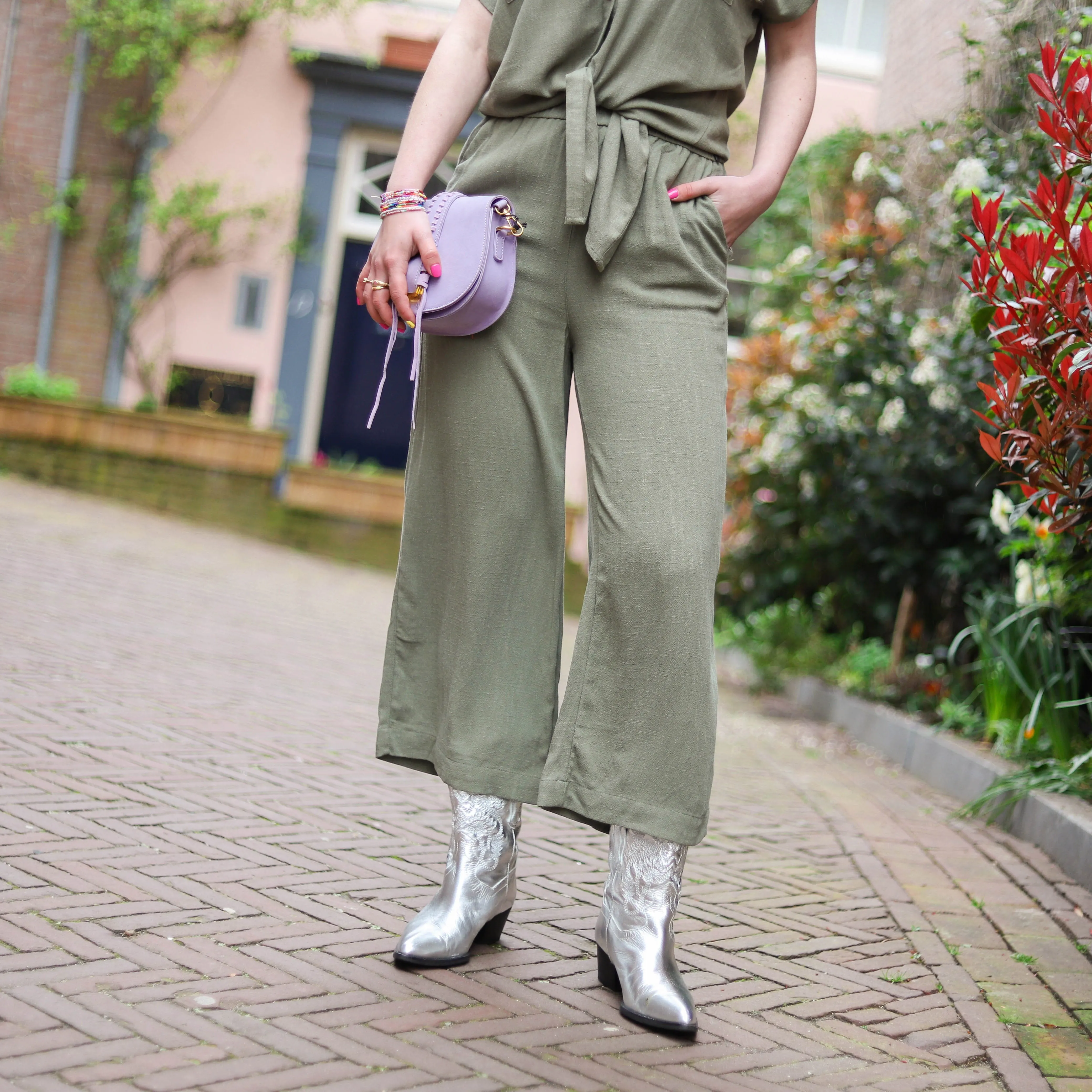 Vinsty culotte pants green