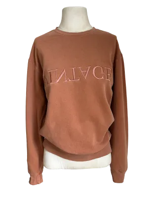 “Vintage” sweatshirt in terracotta