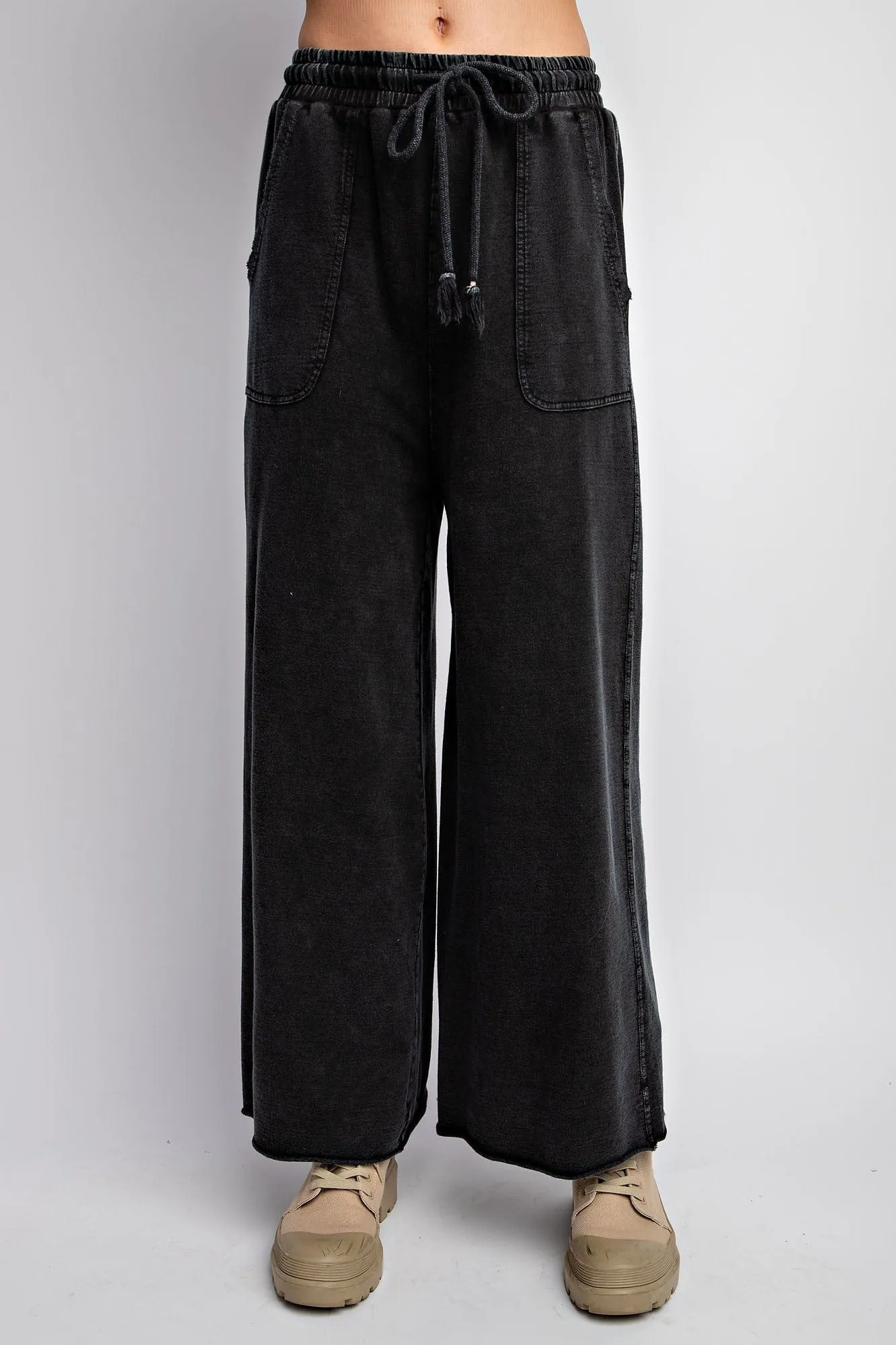 Washed Terry Wide Sweatpants