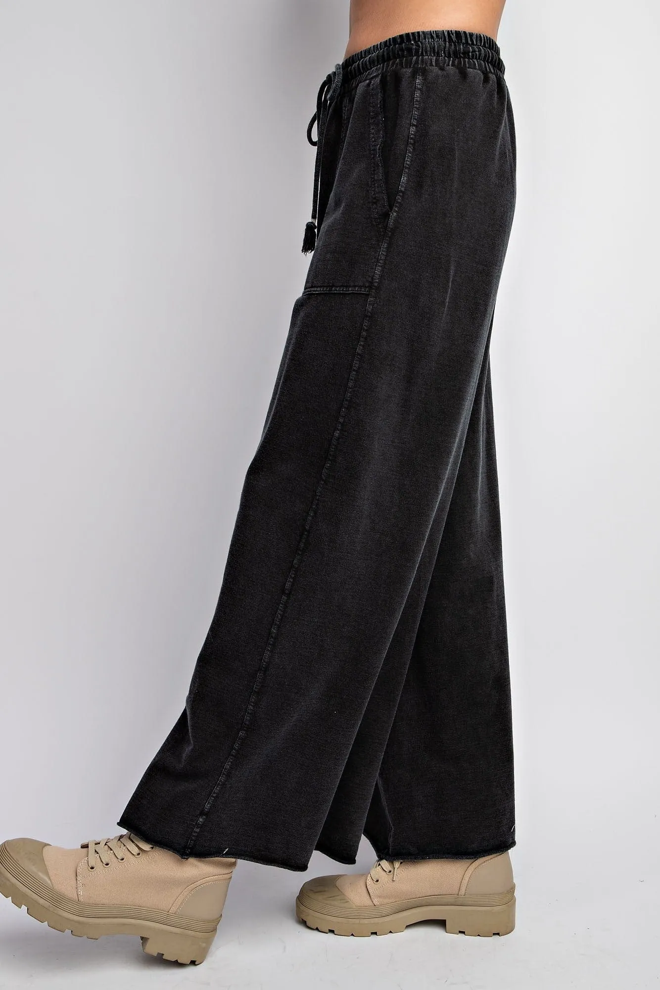 Washed Terry Wide Sweatpants