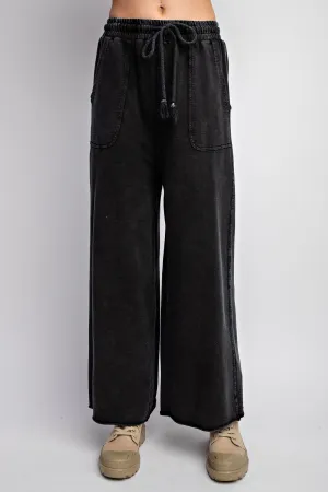 Washed Terry Wide Sweatpants