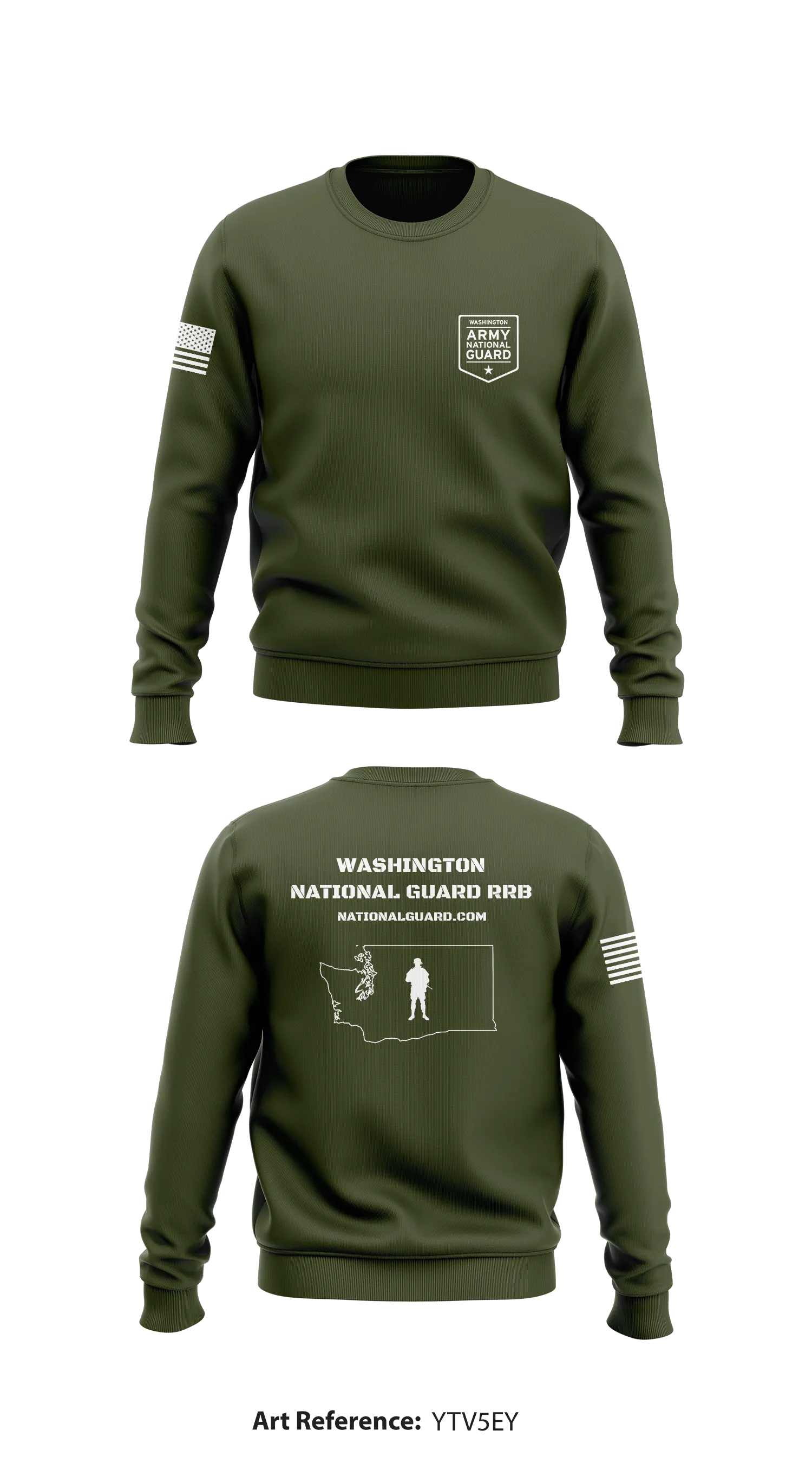 Washington National Guard RRB Store 1 Core Men's Crewneck Performance Sweatshirt - yTv5EY
