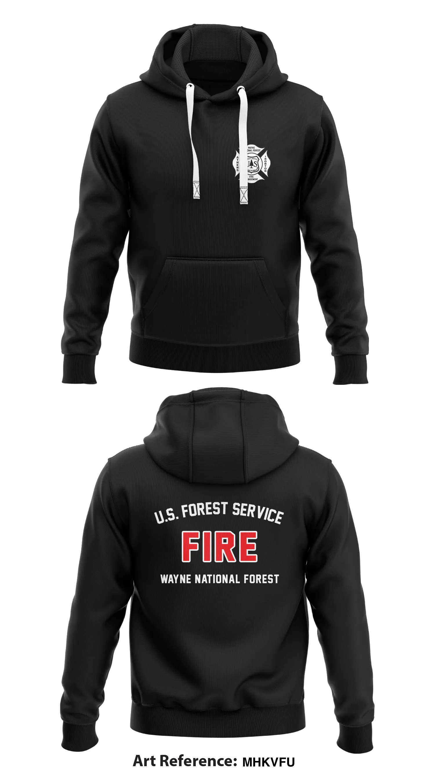 Wayne National Forest Fire Management Store 1 Core Men's Hooded Performance Sweatshirt - MHkvfU
