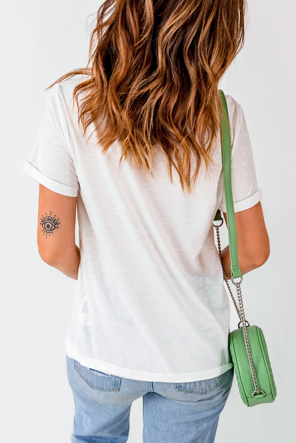 White Hippity Hoppity Graphic Loose Tee