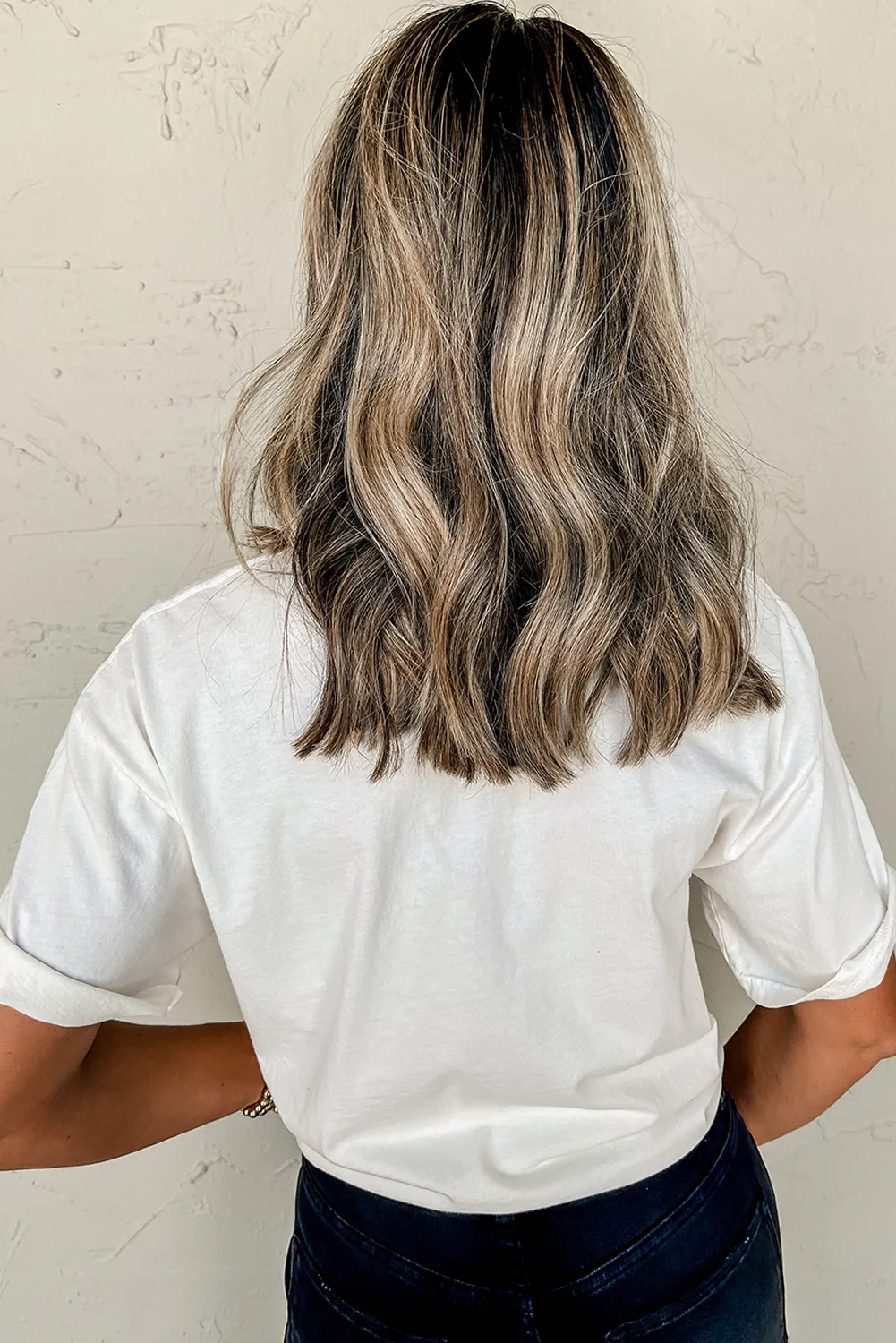 White Hippity Hoppity Graphic Loose Tee