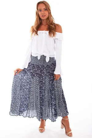 Women's Cantina Collection Skirt: Maxi Length Blue Print
