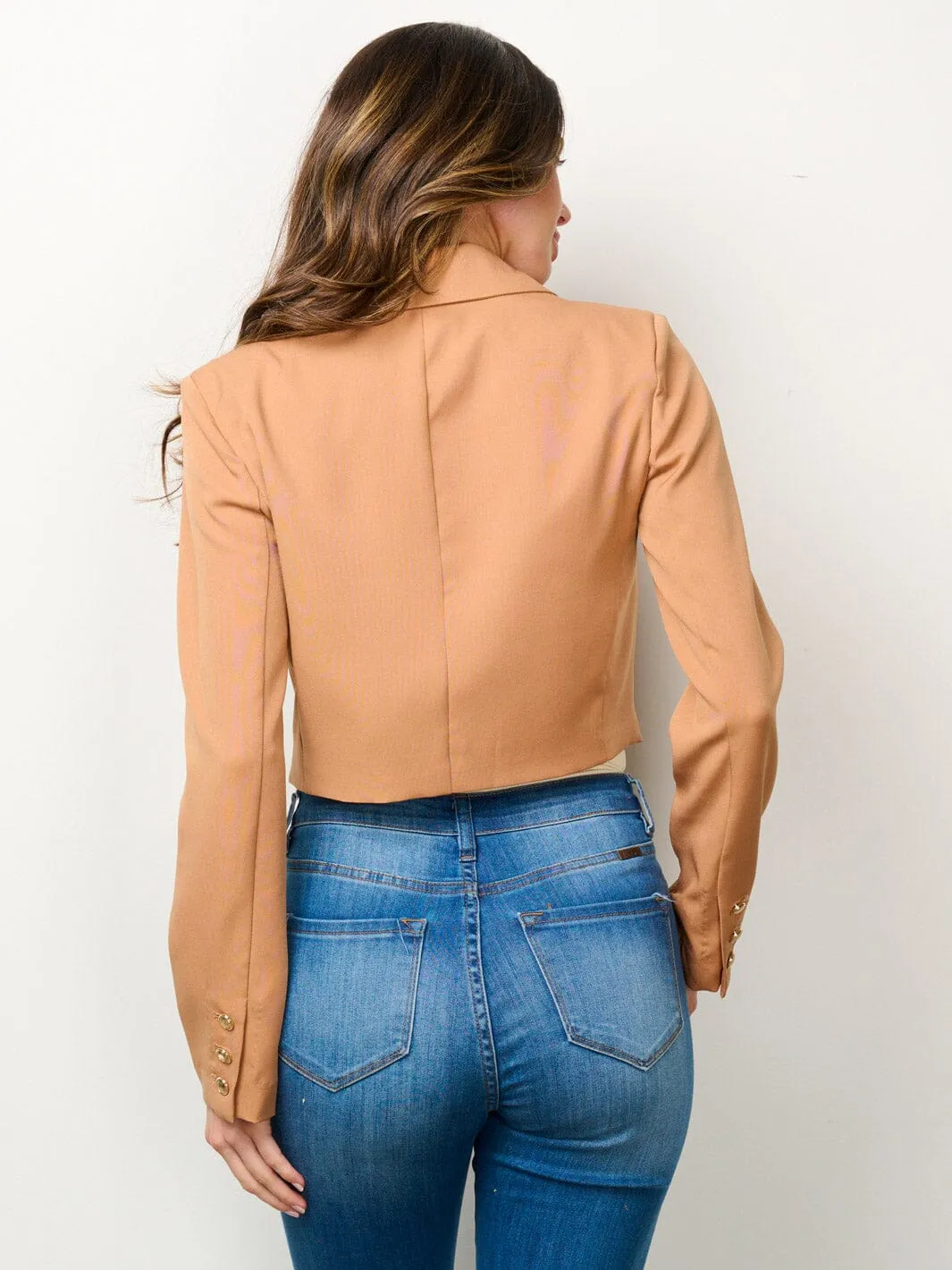 WOMEN'S LONG SLEEVE BUTTON CLOSURE BLAZER