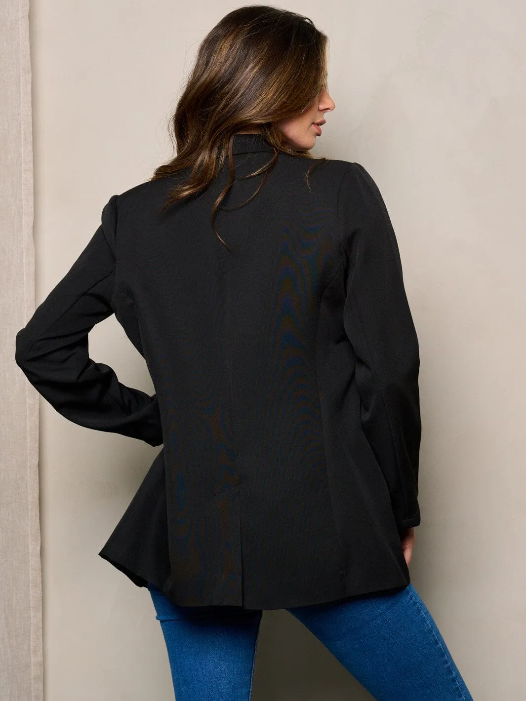 WOMEN'S LONG SLEEVE BUTTON CLOSURE BLAZER