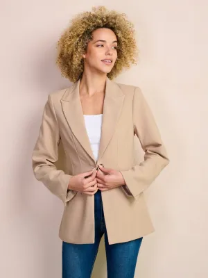 WOMEN'S LONG SLEEVE BUTTON CLOSURE BLAZER