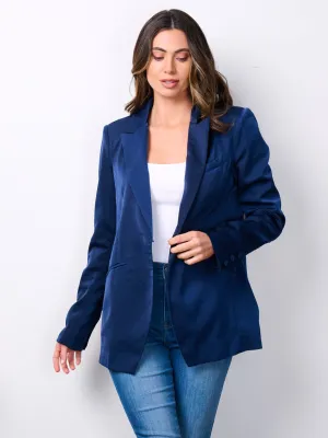 WOMEN'S LONG SLEEVE BUTTON CLOSURE BLAZER