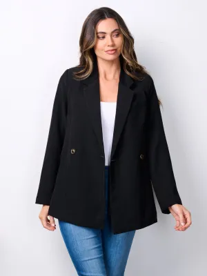 WOMEN'S LONG SLEEVE BUTTON CLOSURE BLAZER