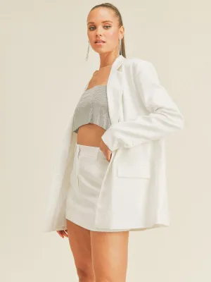 WOMEN'S LONG SLEEVE BUTTON CLOSURE BLAZER