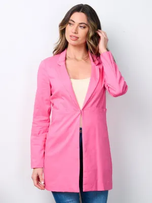 WOMEN'S LONG SLEEVE BUTTON CLOSURE POCKETS BLAZER