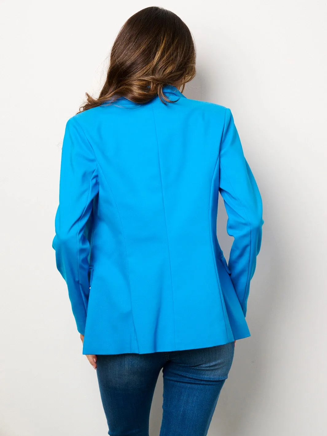 WOMEN'S LONG SLEEVES BUTTON CLOSURE POCKETS BLAZER