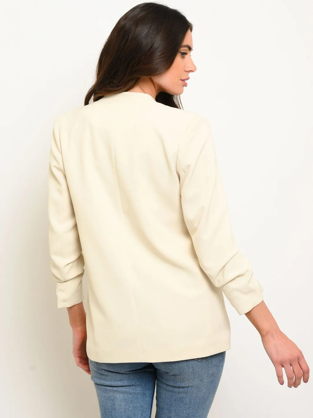 WOMEN'S MID-LENGTH CREPE JACKET