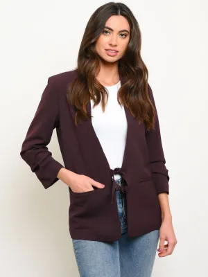 WOMEN'S MID-LENGTH CREPE JACKET