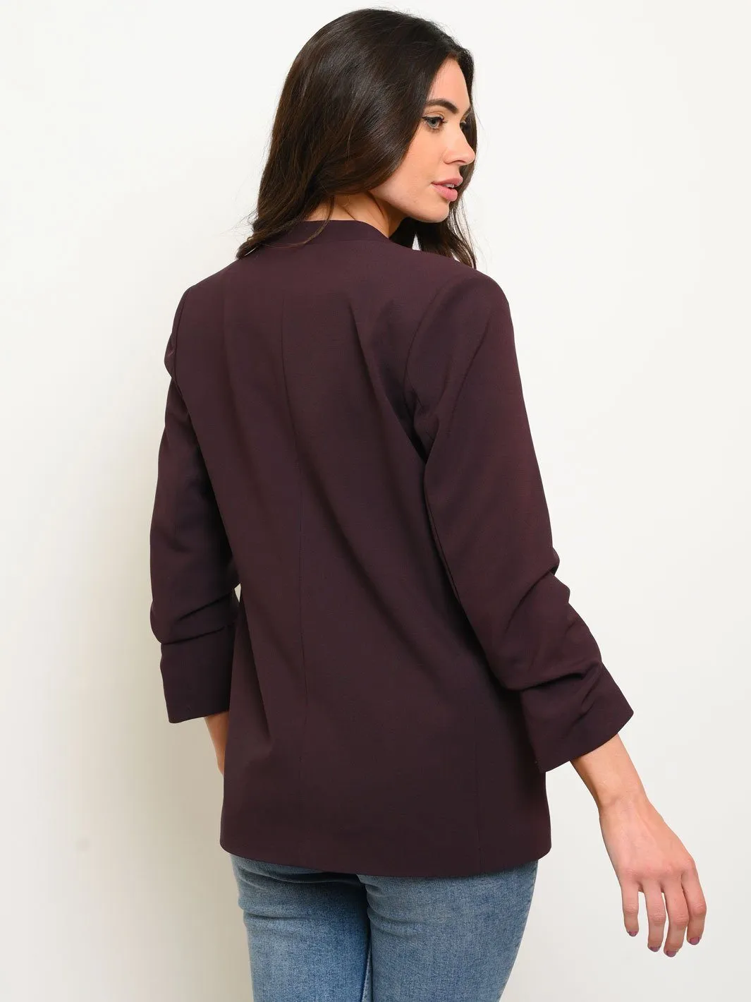 WOMEN'S MID-LENGTH CREPE JACKET