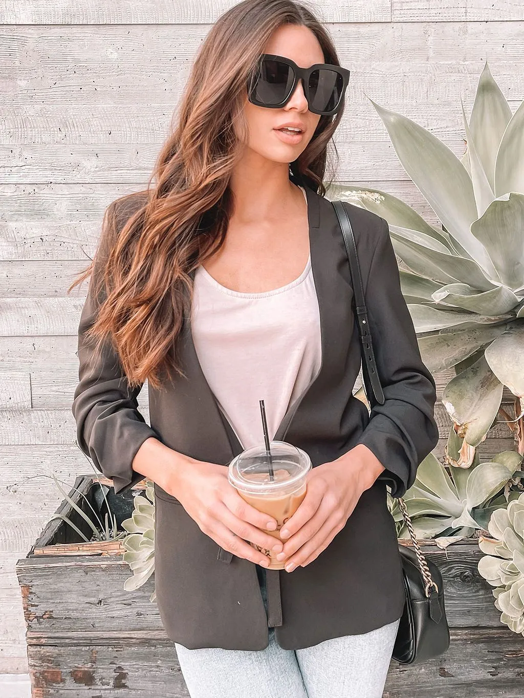 WOMEN'S MID-LENGTH CREPE JACKET
