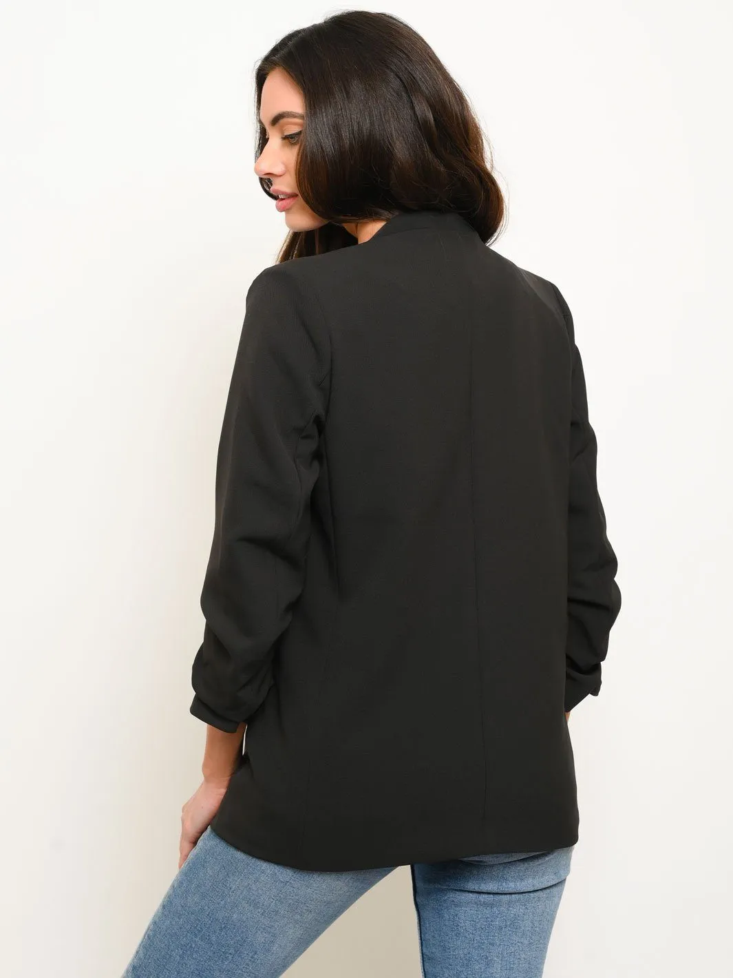 WOMEN'S MID-LENGTH CREPE JACKET