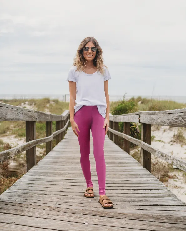 Women's Soft 100% Cotton Petite Leggings | Black