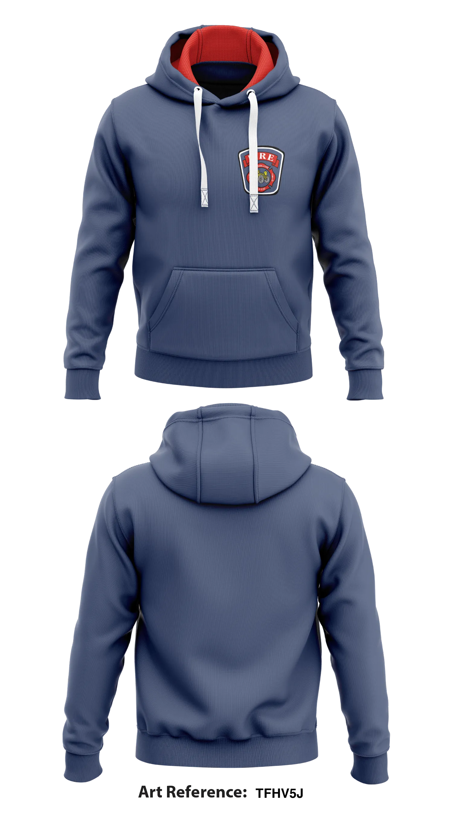 Woodland Fire Department Store 1  Core Men's Hooded Performance Sweatshirt - TFhV5J