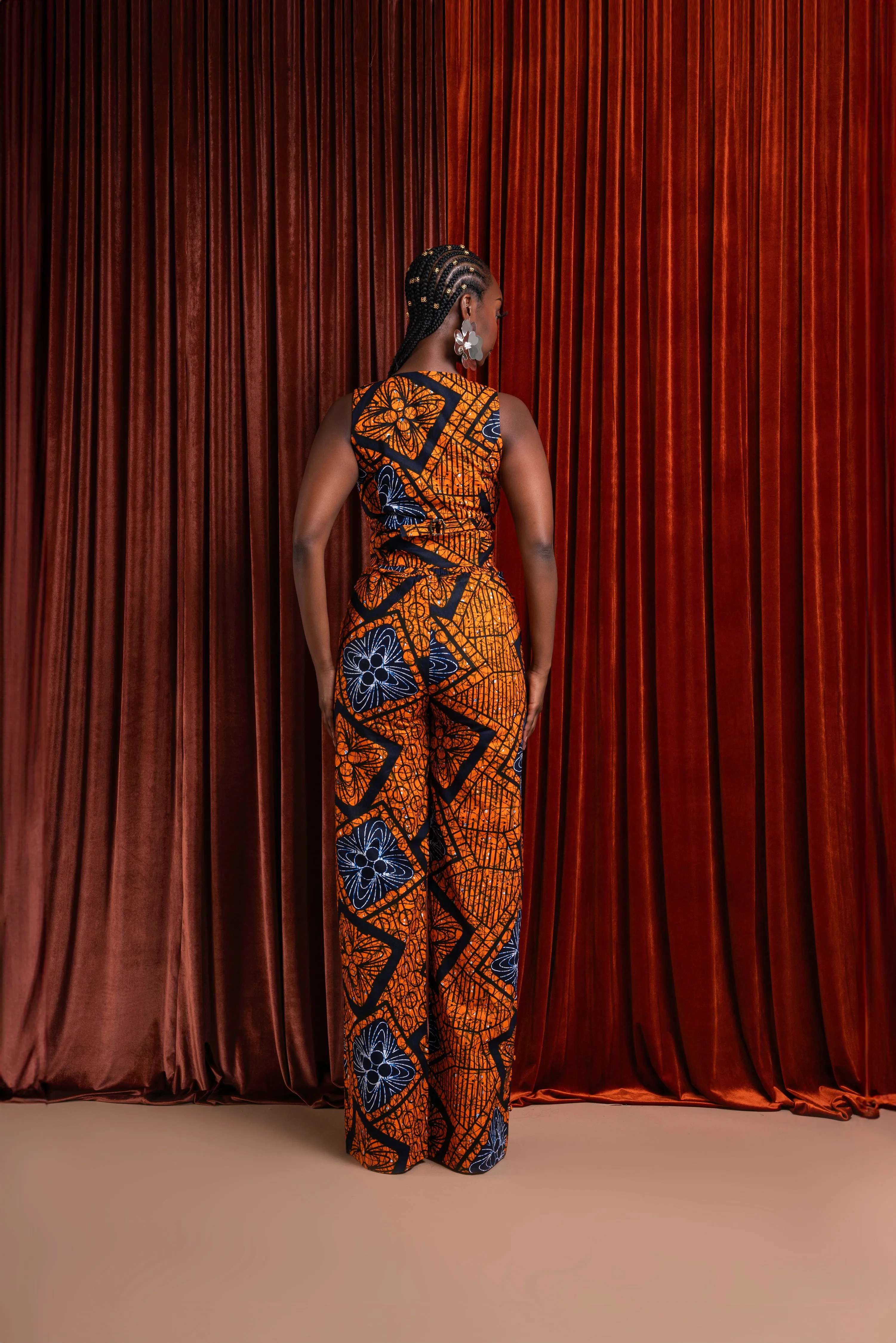 ZEZE African print WAISTCOAT